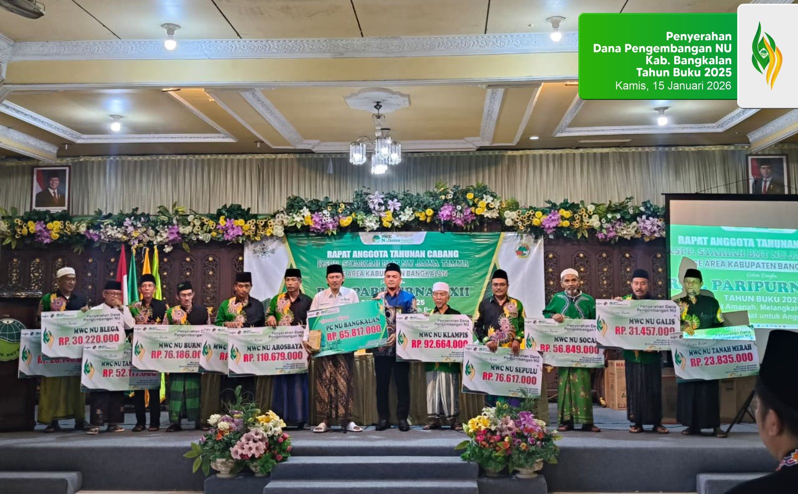 Penyerahan Dana Pengembangan NU Kab. Bangkalan